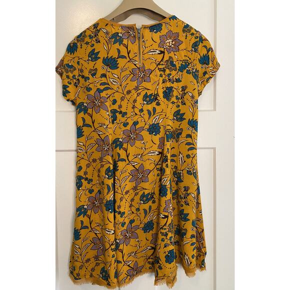 Silence and Noise (Urban Outfitters) Yellow Floral Print Dress Size Small - Picture 2 of 10